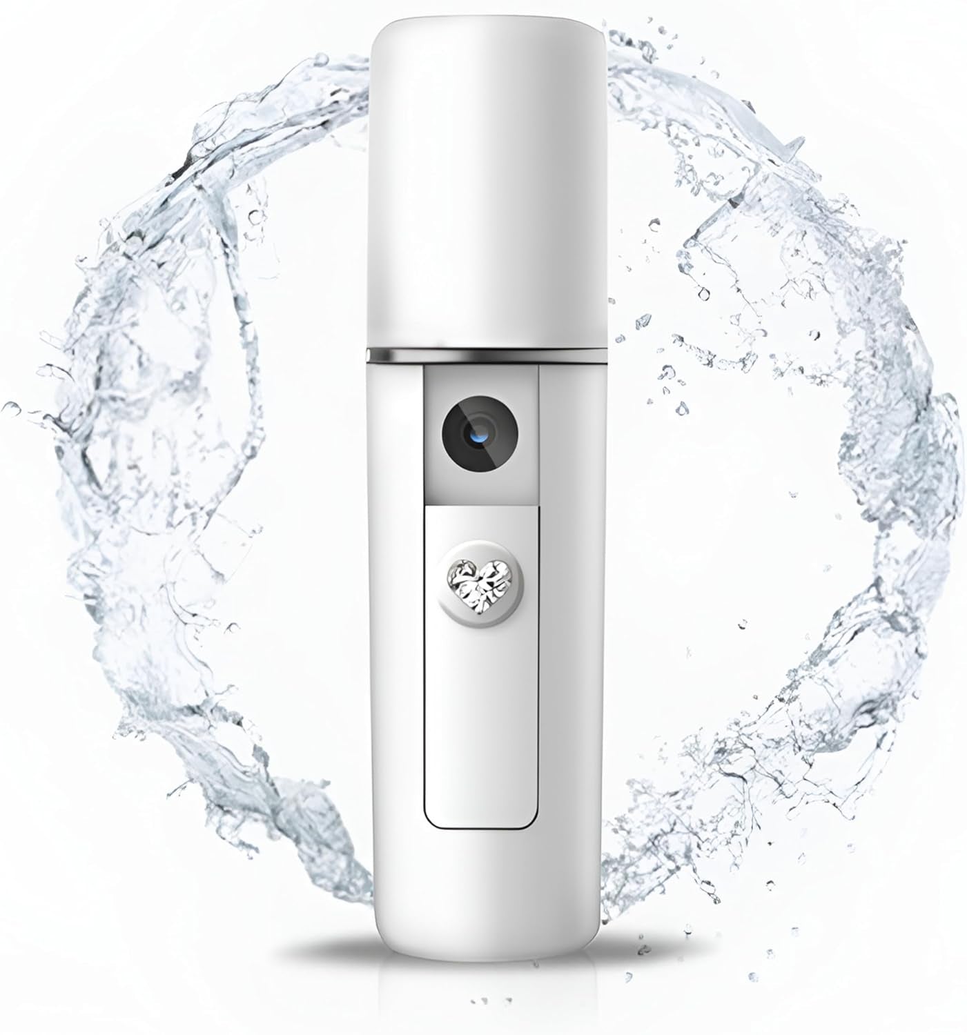 Nano Facial Steamer & Nano Mister – USB Rechargeable Face Steamer for Deep Cleaning | Vaporizador Facial, White