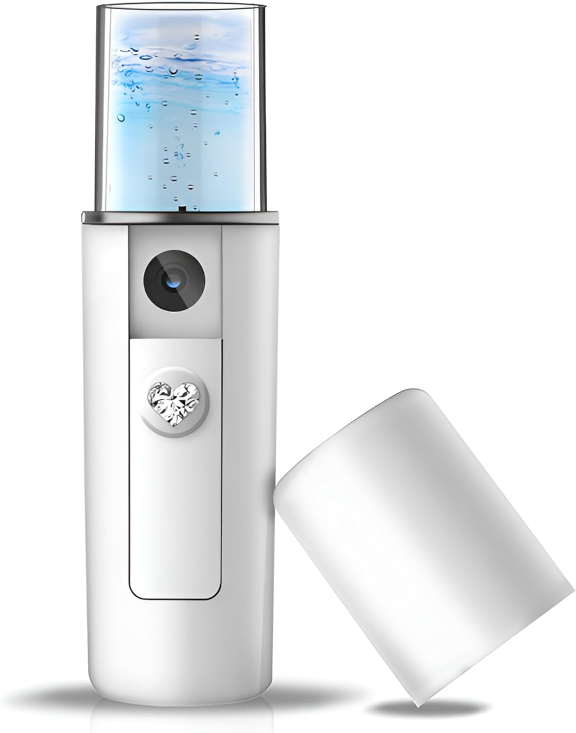 Nano Facial Steamer & Nano Mister – USB Rechargeable Face Steamer for Deep Cleaning | Vaporizador Facial, White