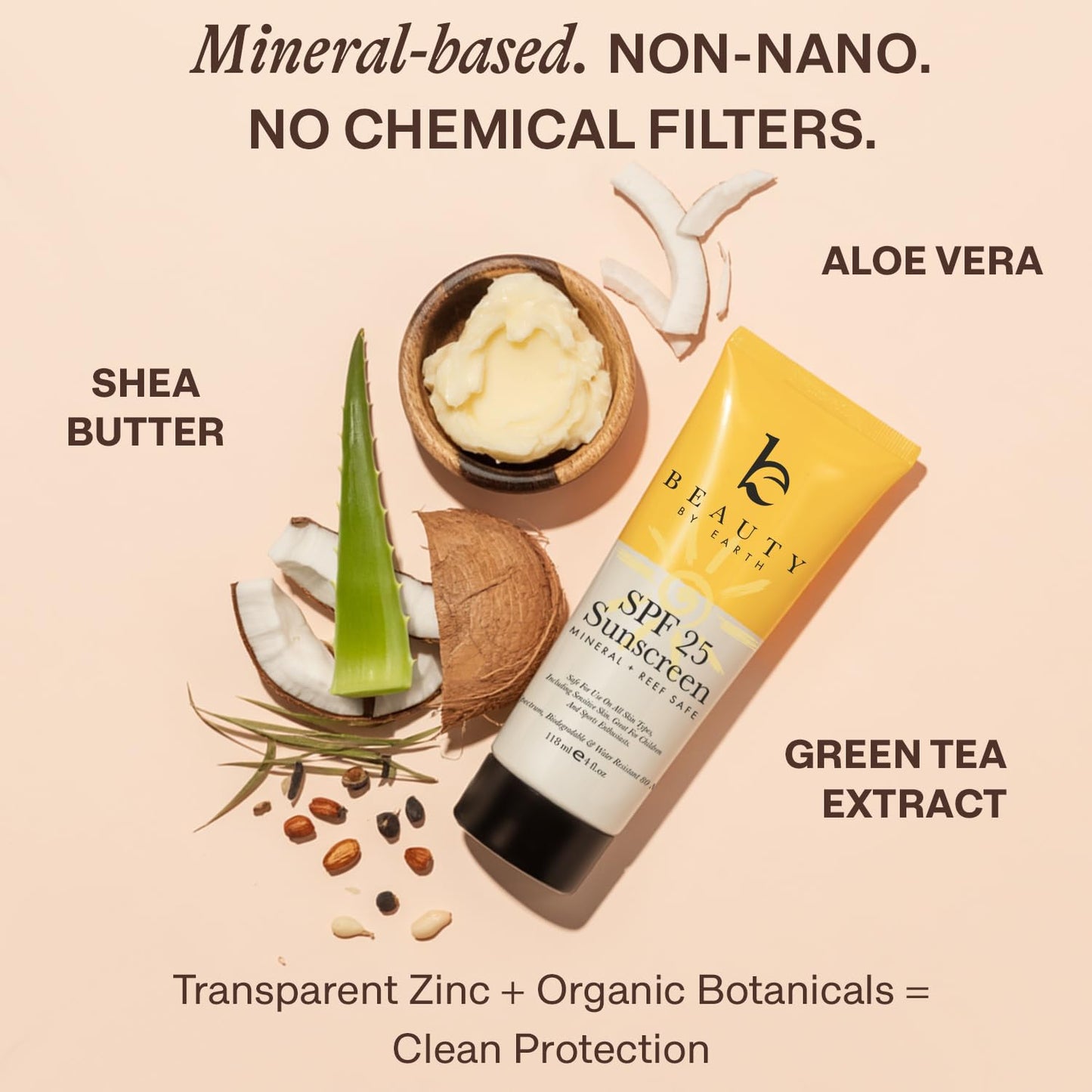 Mineral Sunscreen SPF 25 – USA Made Zinc Oxide Baby & Kids Sunscreen, Reef-Friendly 100% Natural & Organic Ingredients, Lightweight & Fast-Absorbing Lotion for All Skin Types