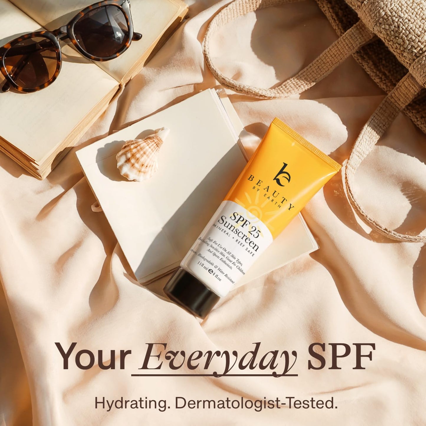 Mineral Sunscreen SPF 25 – USA Made Zinc Oxide Baby & Kids Sunscreen, Reef-Friendly 100% Natural & Organic Ingredients, Lightweight & Fast-Absorbing Lotion for All Skin Types