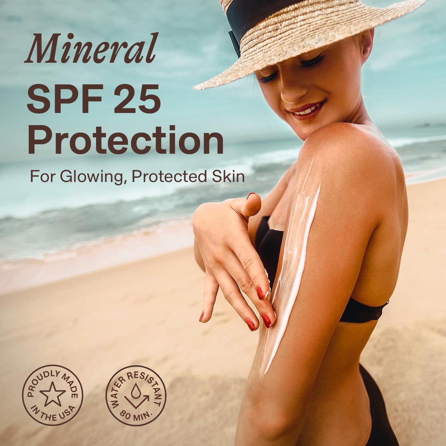 Mineral Sunscreen SPF 25 – USA Made Zinc Oxide Baby & Kids Sunscreen, Reef-Friendly 100% Natural & Organic Ingredients, Lightweight & Fast-Absorbing Lotion for All Skin Types