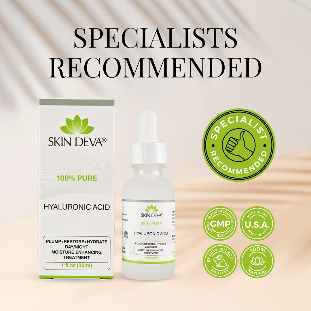 100% Pure Hyaluronic Acid Serum for Face 1 Oz of Discoloration Correcting Serum anti Aging anti Wrinkle Acid Locks in Essential Moisture Keeps Skin Hydrated Facial Serums for All Skin Types