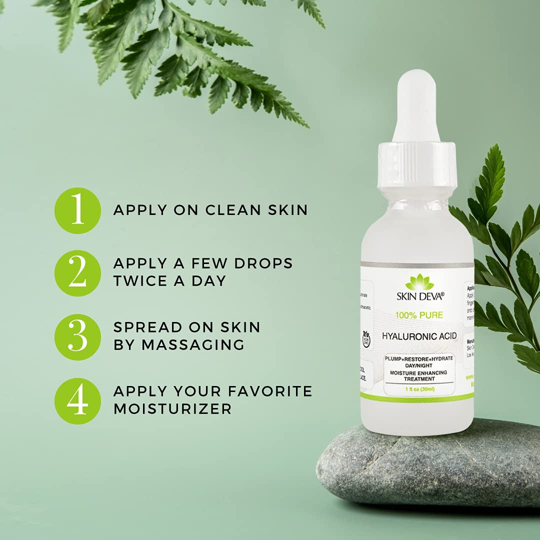 100% Pure Hyaluronic Acid Serum for Face 1 Oz of Discoloration Correcting Serum anti Aging anti Wrinkle Acid Locks in Essential Moisture Keeps Skin Hydrated Facial Serums for All Skin Types