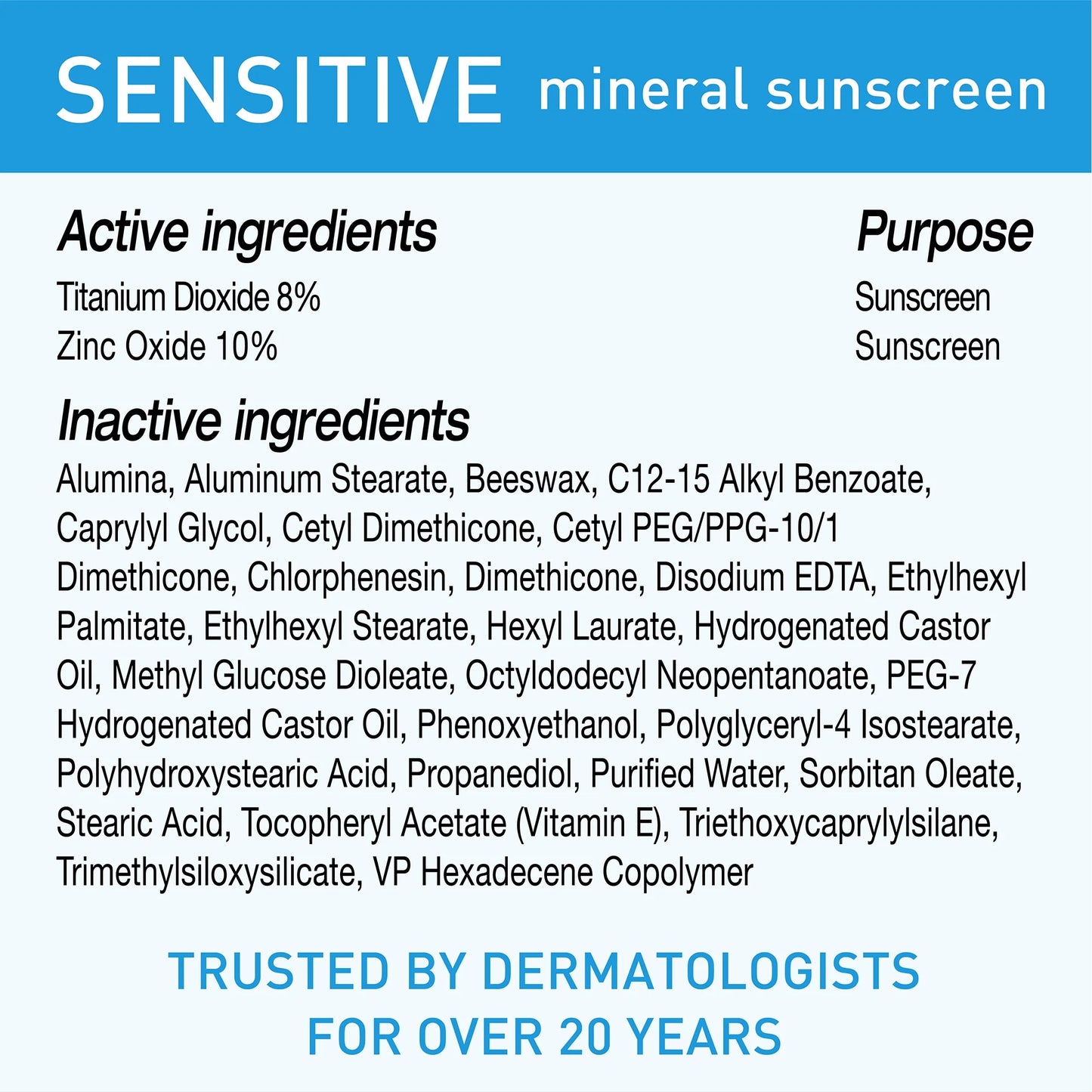 Sensitive SPF 50 Mineral Sunscreen Lotion, Broad Spectrum, All Ages, 5 Fl Oz