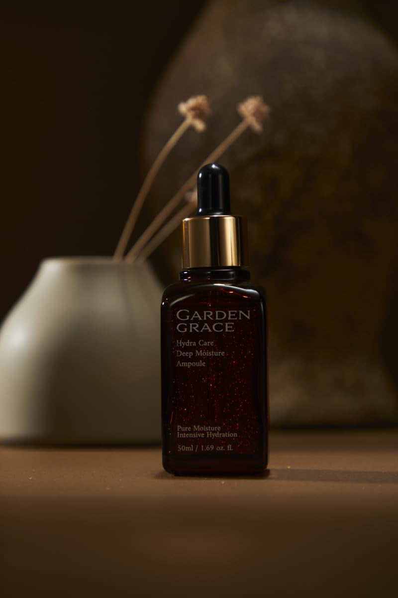 GARDENGRACE Hydra Care Deep Moisture Ampoule (Serum) – 50 mL / 1.69 Fl Oz | Rich Korean Skincare for Even Tone