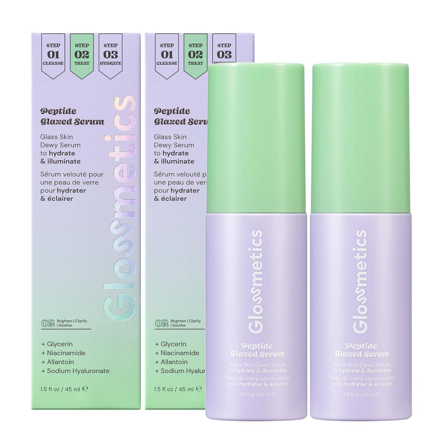 Peptide Glazed Face Serum for Women – Hydrating, Pore-Tightening & Illuminating with 5% Niacinamide + Hyaluronic Acid