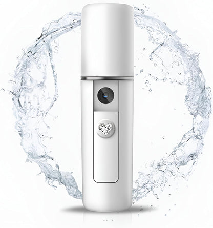 Nano Facial Steamer & Nano Mister – USB Rechargeable Face Steamer for Deep Cleaning | Vaporizador Facial, White