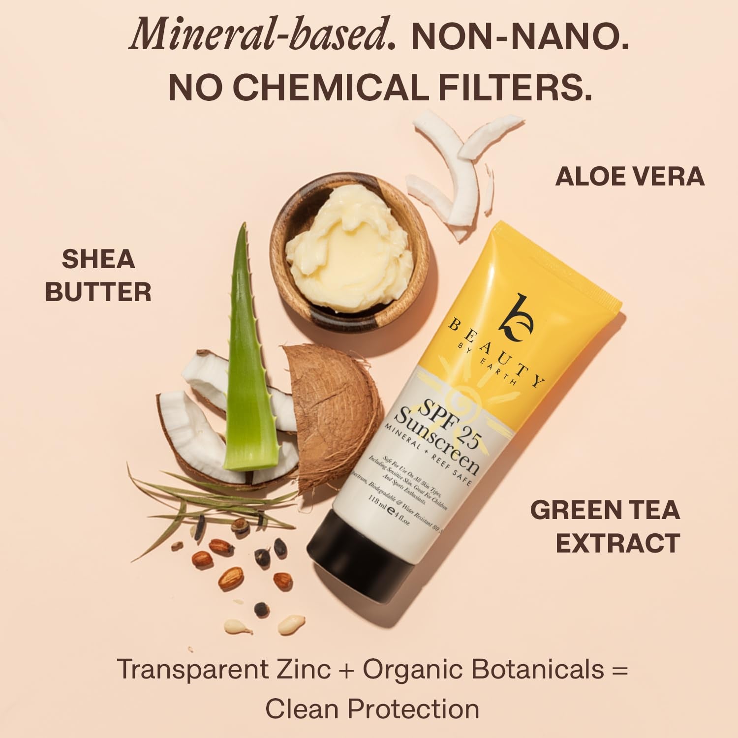Mineral Sunscreen SPF 25 – USA Made Zinc Oxide Baby & Kids Sunscreen, Reef-Friendly 100% Natural & Organic Ingredients, Lightweight & Fast-Absorbing Lotion for All Skin Types
