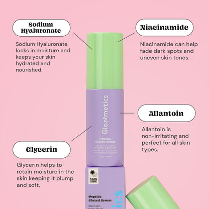 Peptide Glazed Face Serum for Women – Hydrating, Pore-Tightening & Illuminating with 5% Niacinamide + Hyaluronic Acid
