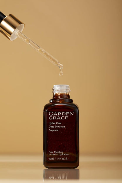 GARDENGRACE Hydra Care Deep Moisture Ampoule (Serum) – 50 mL / 1.69 Fl Oz | Rich Korean Skincare for Even Tone