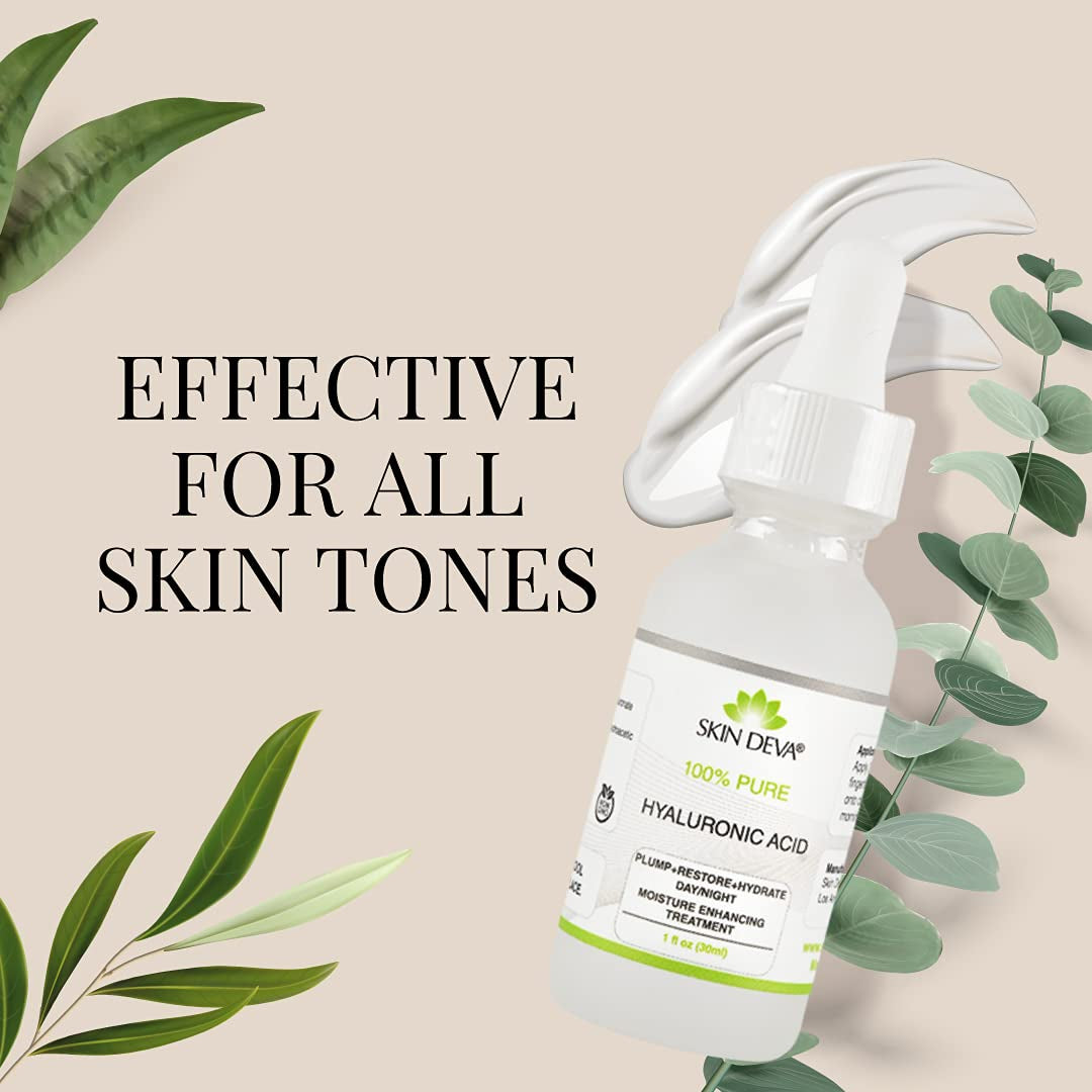 100% Pure Hyaluronic Acid Serum for Face 1 Oz of Discoloration Correcting Serum anti Aging anti Wrinkle Acid Locks in Essential Moisture Keeps Skin Hydrated Facial Serums for All Skin Types