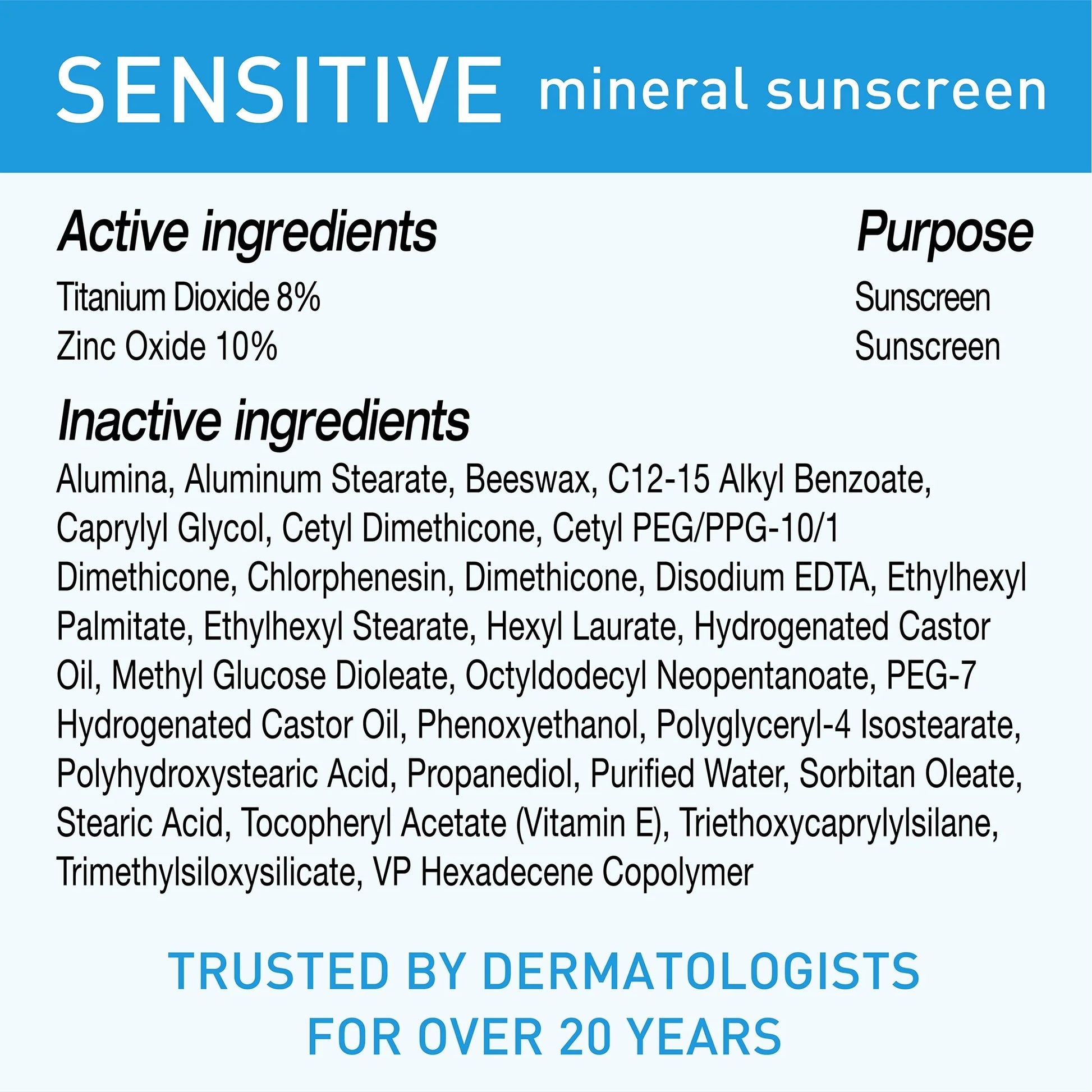 Sensitive SPF 50 Mineral Sunscreen Lotion, Broad Spectrum, All Ages, 5 Fl Oz