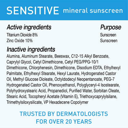 Sensitive SPF 50 Mineral Sunscreen Lotion, Broad Spectrum, All Ages, 5 Fl Oz
